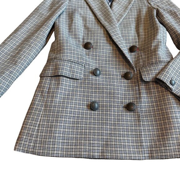 Rag & Bone Ellie Plaid Check Blazer Jacket Oversized Double Breasted Sz XS NWOT - Picture 6 of 14